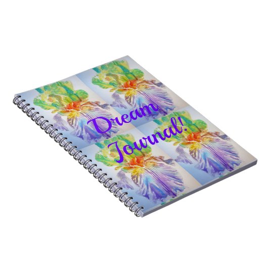 Dream Journal Iris Pattern Floral Flowers Notitieb Notitieboek (Rechterzijde)