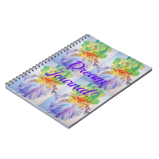 Dream Journal Iris Pattern Floral Flowers Notitieb Notitieboek (Linkerzijde)