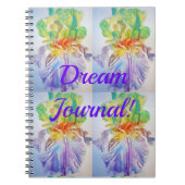 Dream Journal Iris Pattern Floral Flowers Notitieb Notitieboek (Voorkant)