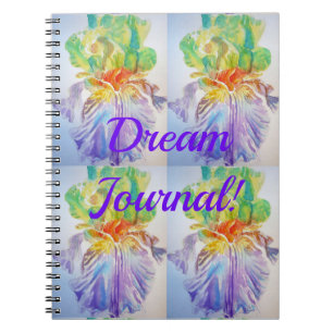 Dream Journal Iris Pattern Floral Flowers Notitieb Notitieboek