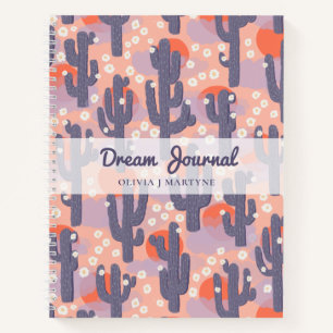 Dream Journal Modern Cactus gepersonaliseerd Notitieboek