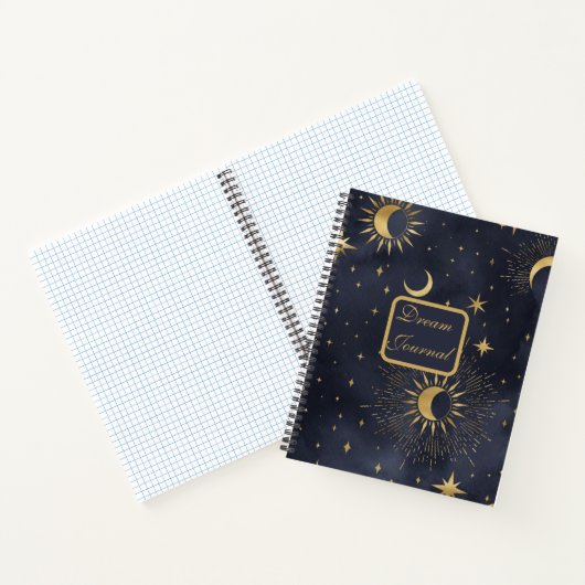 Dream Journal - Modern Celestial Sun en Moon Notitieboek (Binnen)