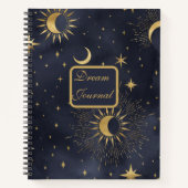 Dream Journal - Modern Celestial Sun en Moon Notitieboek (Voorkant)