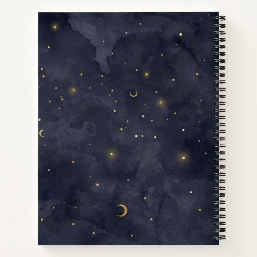 Dream Journal - Moon and Stars Celestial Design Notitieboek (Achterkant)