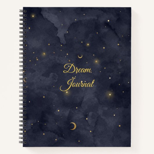 Dream Journal - Moon and Stars Celestial Design Notitieboek (Voorkant)