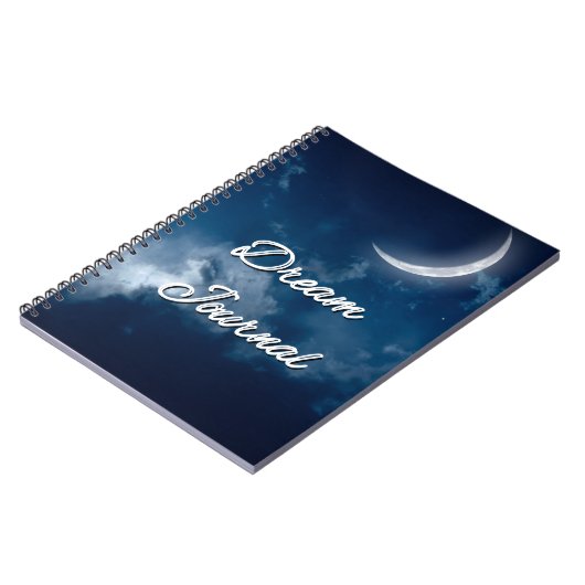 Dream Journal - Sliver Moon Night Sky Journal Notitieboek (Linkerzijde)