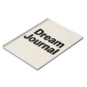 Dream Journal – Vet lettertype Inspirerend ontwerp Notitieboek (Linkerzijde)