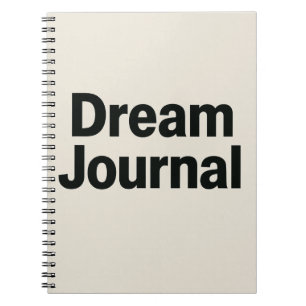 Dream Journal – Vet lettertype Inspirerend ontwerp Notitieboek
