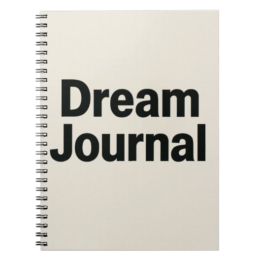Dream Journal – Vet lettertype Inspirerend ontwerp Notitieboek (Voorkant)