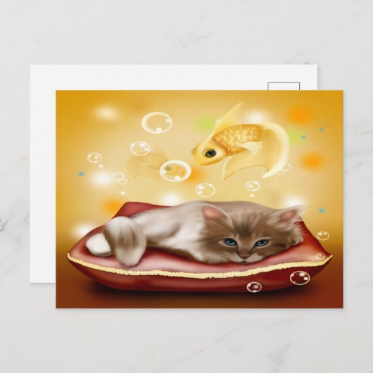 Dream Kitten Briefkaart (Voorkant / Achterkant)