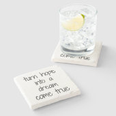 Dream Kom met True Marble Stone Onderzetter (Zijkant)