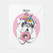 Dream Kom waar Fleece Deken (Voorkant)