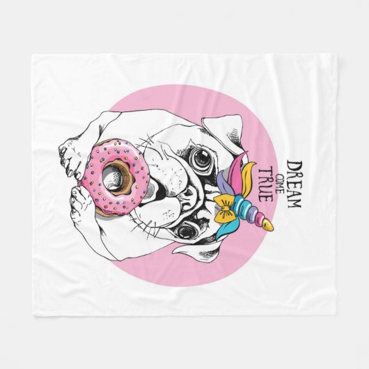 Dream Kom waar Fleece Deken (Voorkant (Horizontaal))