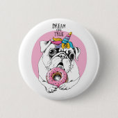 Dream Kom waar Ronde Button 5,7 Cm (Voorkant)