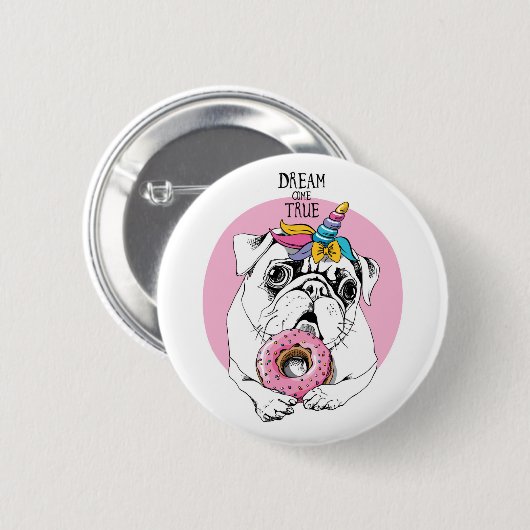 Dream Kom waar Ronde Button 5,7 Cm (Voorkant /achterkant)
