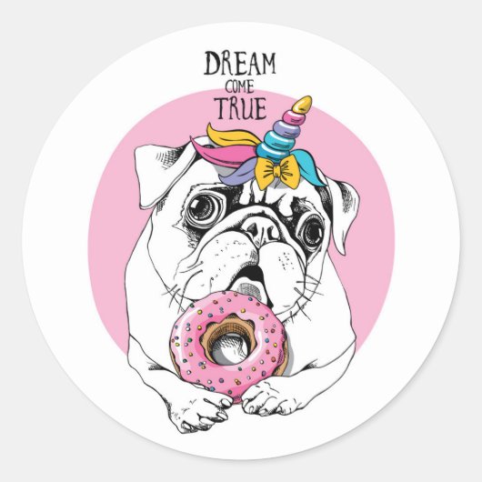 Dream Kom waar Ronde Sticker (Voorkant)