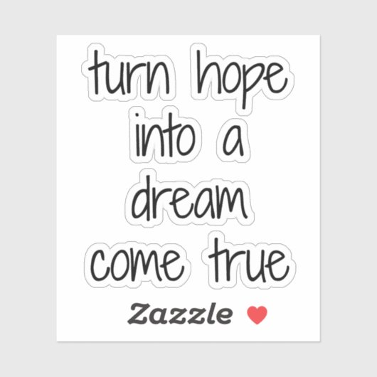 Dream komt echte vinylsticker met aangepaste snede sticker (Vel)