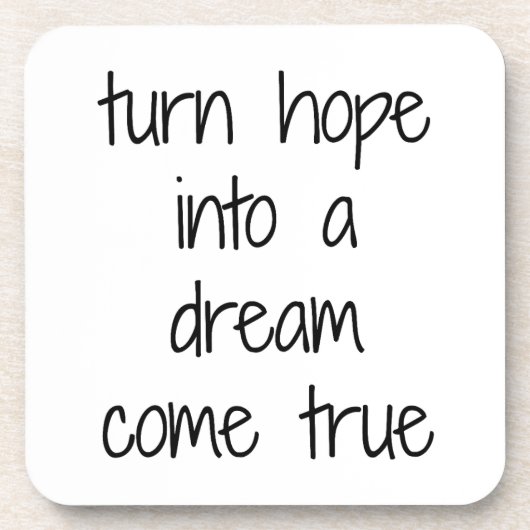 Dream komt uit True Hard Plastic Onderzetter (Voorkant)