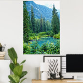 Dream Lake Alaska, Verenigde Staten & Bossen Foto Poster (Thuiskantoor)