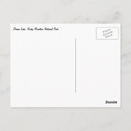 Dream Lake I Briefkaart (Achterkant)
