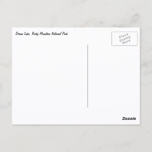 Dream Lake in Sunrise Light I Briefkaart (Achterkant)