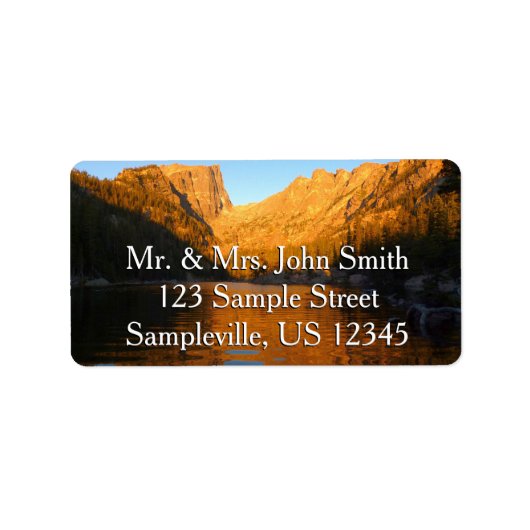 Dream Lake in Sunrise Light I Etiket (Voorkant)