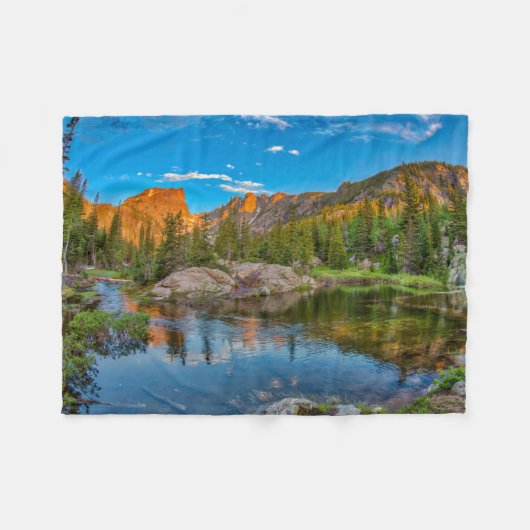 Dream Lake Landscape Fleece Deken (Voorkant (Horizontaal))