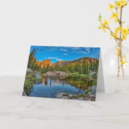 Dream Lake Landscape Kaart (Gele Bloem)