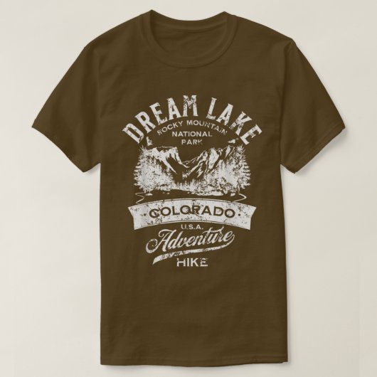 Dream Lake Rocky Mountain National Park Distressed T-shirt (Design voorkant)
