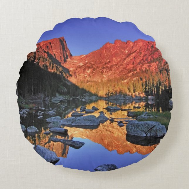 Dream Lake Rond Kussen (Voorkant)
