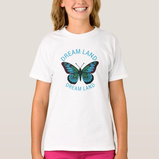 Dream Land Butterfly Graphic T-Shirt (Voorkant)