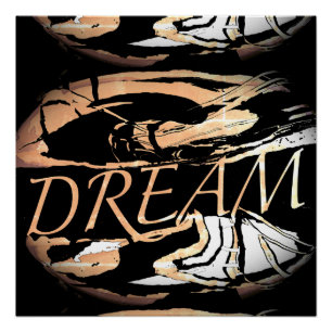 "Dream" Licht Roze Wit Inspirerend Abstract Perfect Poster