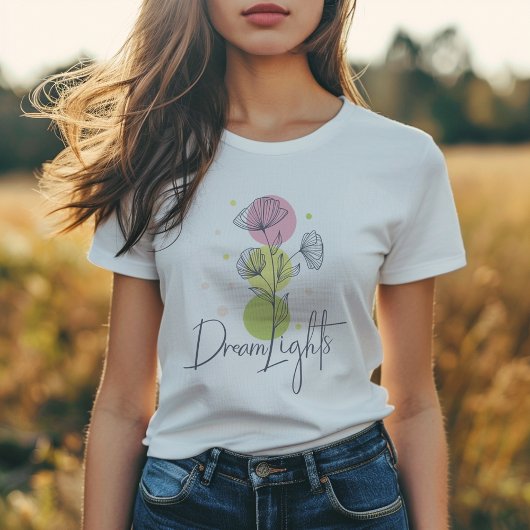 Dream Lights Bloemen pastel kleuren T-shirt