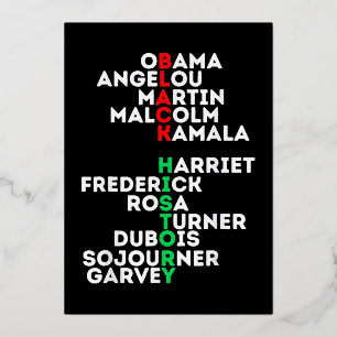 Dream like Martin Black History Month Folie Feestdagenkaart