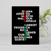 Dream like Martin Black History Month Folie Feestdagenkaart (Staand Voorkant)