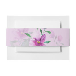 Dream Lila Floral Art Waterverf Handgeschilderd Uitnodigingen Wikkel