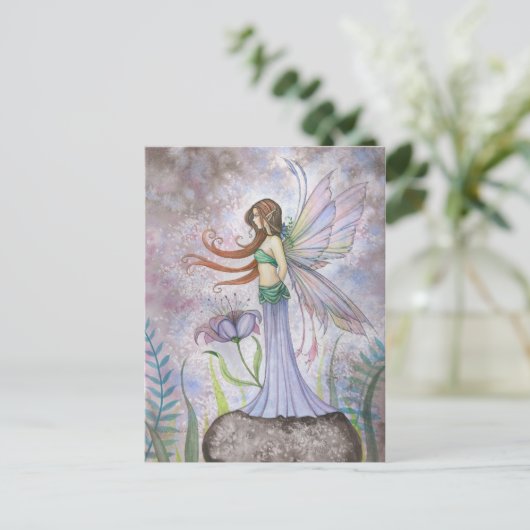 Dream Lily Fantasy Fairy Briefkaart (Staand voorkant)