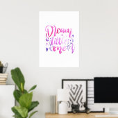Dream Little One Pink Purple Watercolor Nursery  P Poster (Thuiskantoor)