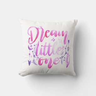 Dream Little One Pink Purple Watercolor Nursery  T Kussen