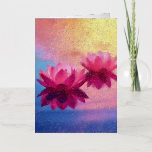 Dream Lotus Folie Wenskaart (Voorkant)