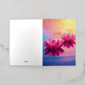 Dream Lotus Folie Wenskaart (Buiten Laag)
