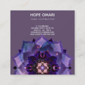 Dream Lotus Meditation Mandala Vierkante Visitekaartje (Achterkant)