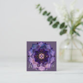 Dream Lotus Meditation Mandala Vierkante Visitekaartje (Staand voorkant)