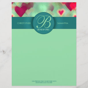 Dream Love he (Arts) Monogram Letterhead Gepersonaliseerd Briefhoofd