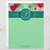 Dream Love he (Arts) Monogram Letterhead Gepersonaliseerd Briefhoofd (Voorkant / Achterkant)