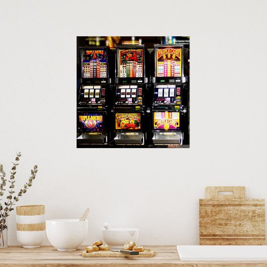 Dream Machines - Lucky Slot Machines Poster (Keuken)