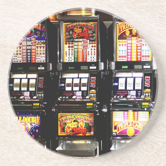 Dream Machines - Lucky Slot Machines Zandsteen Onderzetter (Voorkant)