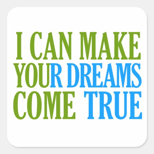 Dream Maker-stickers Vierkante Sticker (Voorkant)