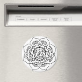 Dream Mandala Black & White Magneet (Insitu (Vaatwasser))
