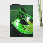 Dream Masquerade Groene Afstuderen Kaart (Achterkant)